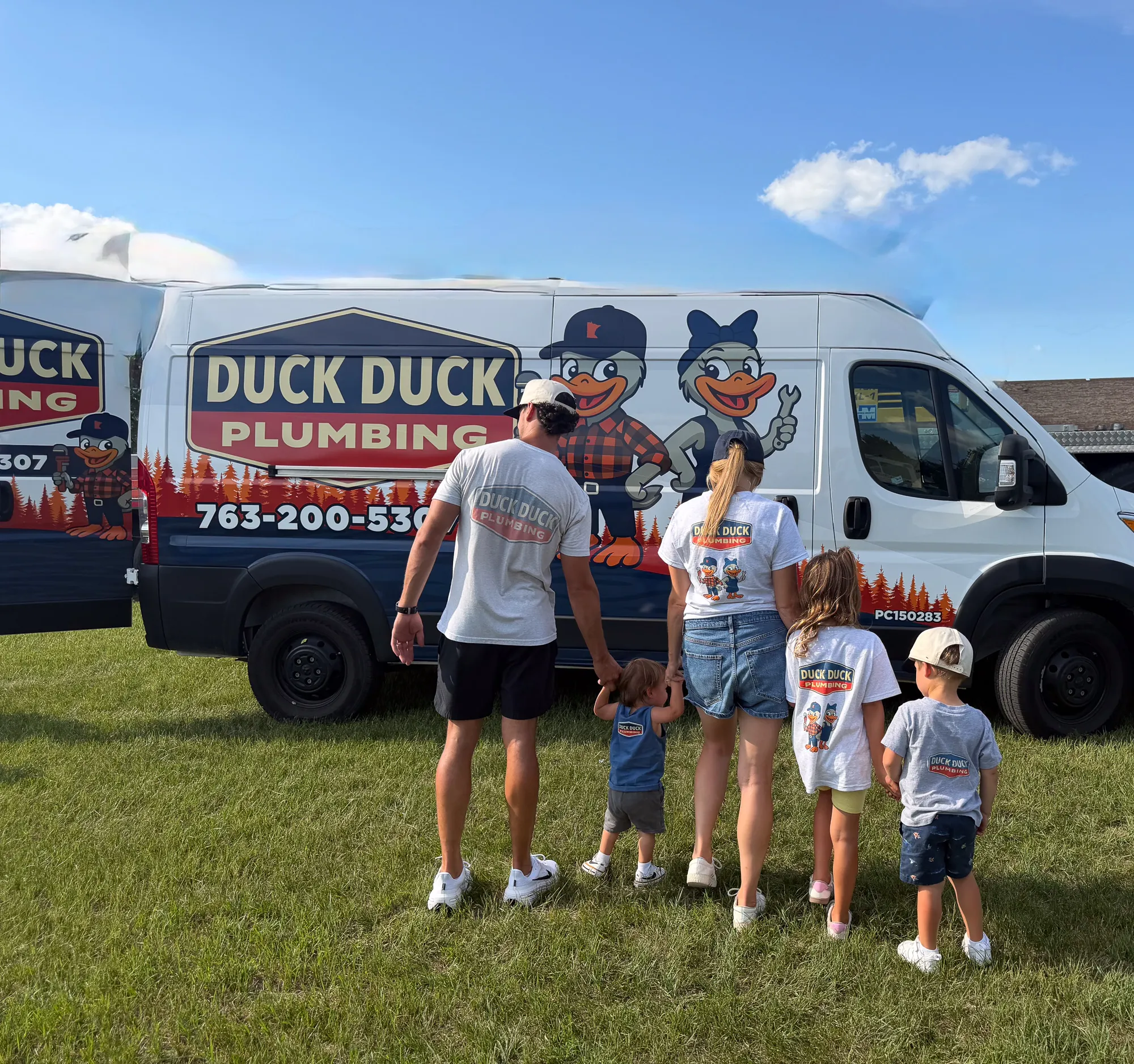 The family behind Duck Duck Plumbing